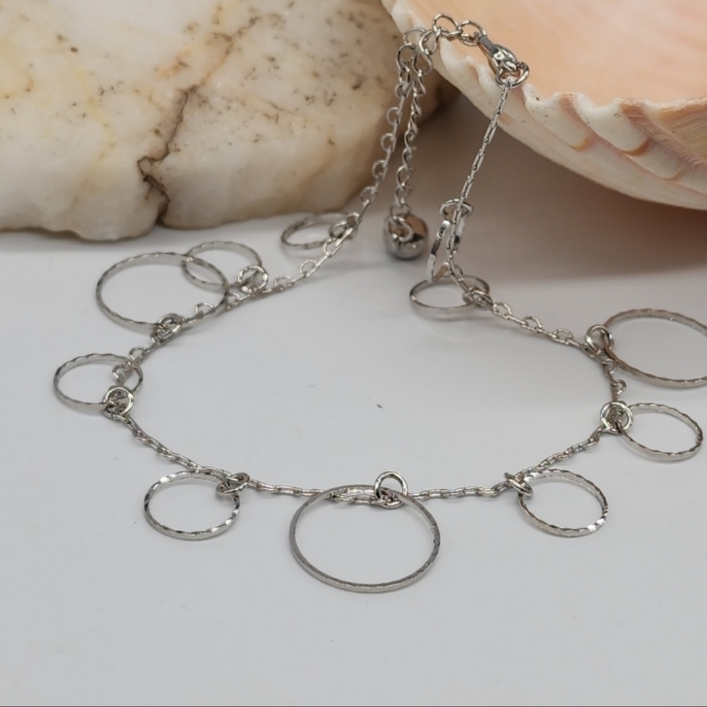 Minimalist Jewelry 14 Kt White Gold Plated Dainty Anklet Foot Bracelet